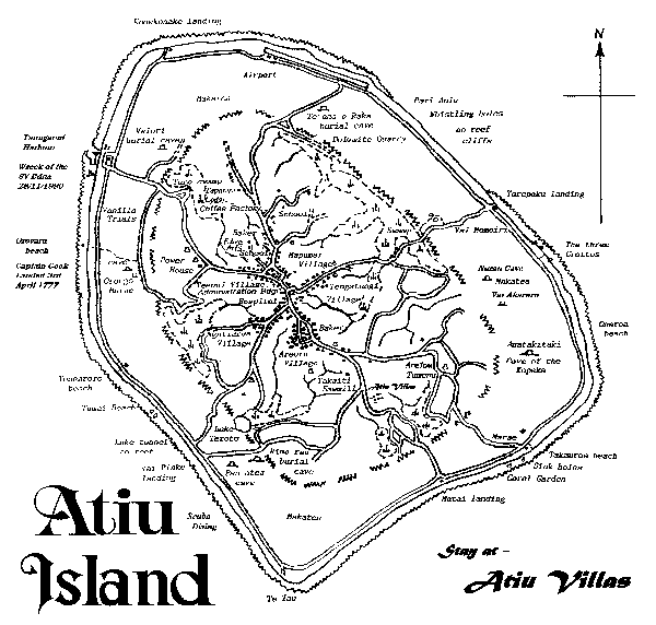 Map of Atiu Island