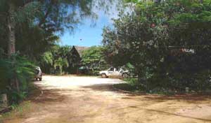 The entrance to Atiu Villas - Your holiday destination