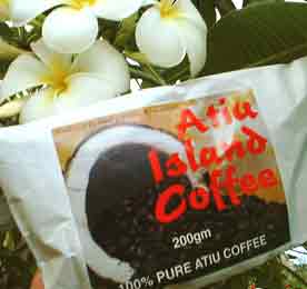 The 100% pure Atiu Island Coffee